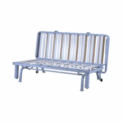 Canapé BZ tissu matelas Bultex 15 cm Gina - Bleu Marine