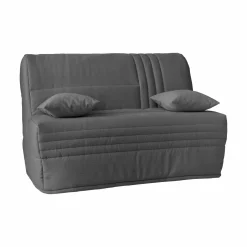 Canapé BZ velours côtelé matelas 15 cm Gaélia - Anthracite