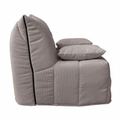 Canapé BZ velours côtelé matelas 12 cm Gaston - Grège