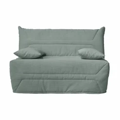 Canapé BZ velours côtelé matelas 12 cm Gaston - Menthe Glaciale