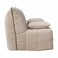 Canapé BZ velours côtelé matelas 12 cm Gaston - Beige