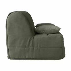 Canapé BZ velours côtelé matelas 15 cm Gaélia - Vert Kaki