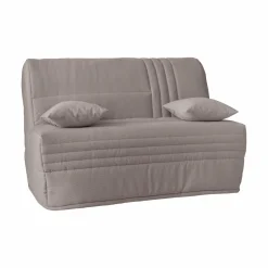 Canapé BZ velours côtelé matelas 15 cm Gaélia - Grège