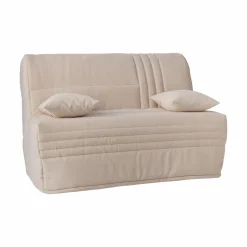 Canapé BZ velours côtelé matelas 15 cm Gaélia - Beige