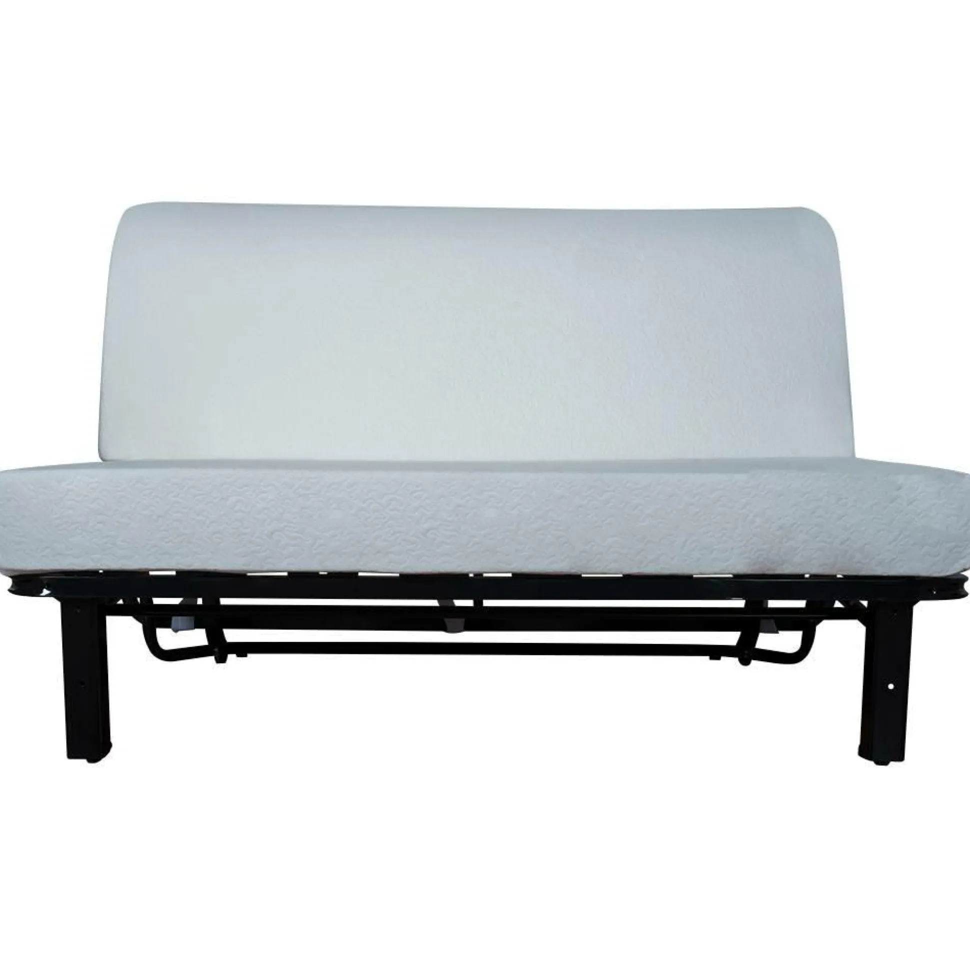 Canapé BZ velours matelas 15 cm Oriane - Gris - Matelas mousse HR