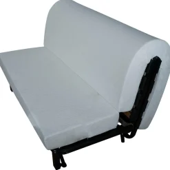 Canapé BZ velours matelas 15 cm Oriane - Bleu - Matelas mousse HR