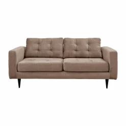 Canapé capitonné velours Odin - Beige