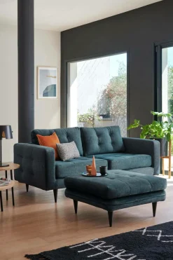 Canapé capitonné velours Odin - Beige