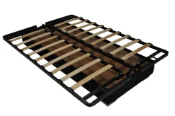 Canapé clic-clac Gabriel, matelas Bultex 14 cm - Noir