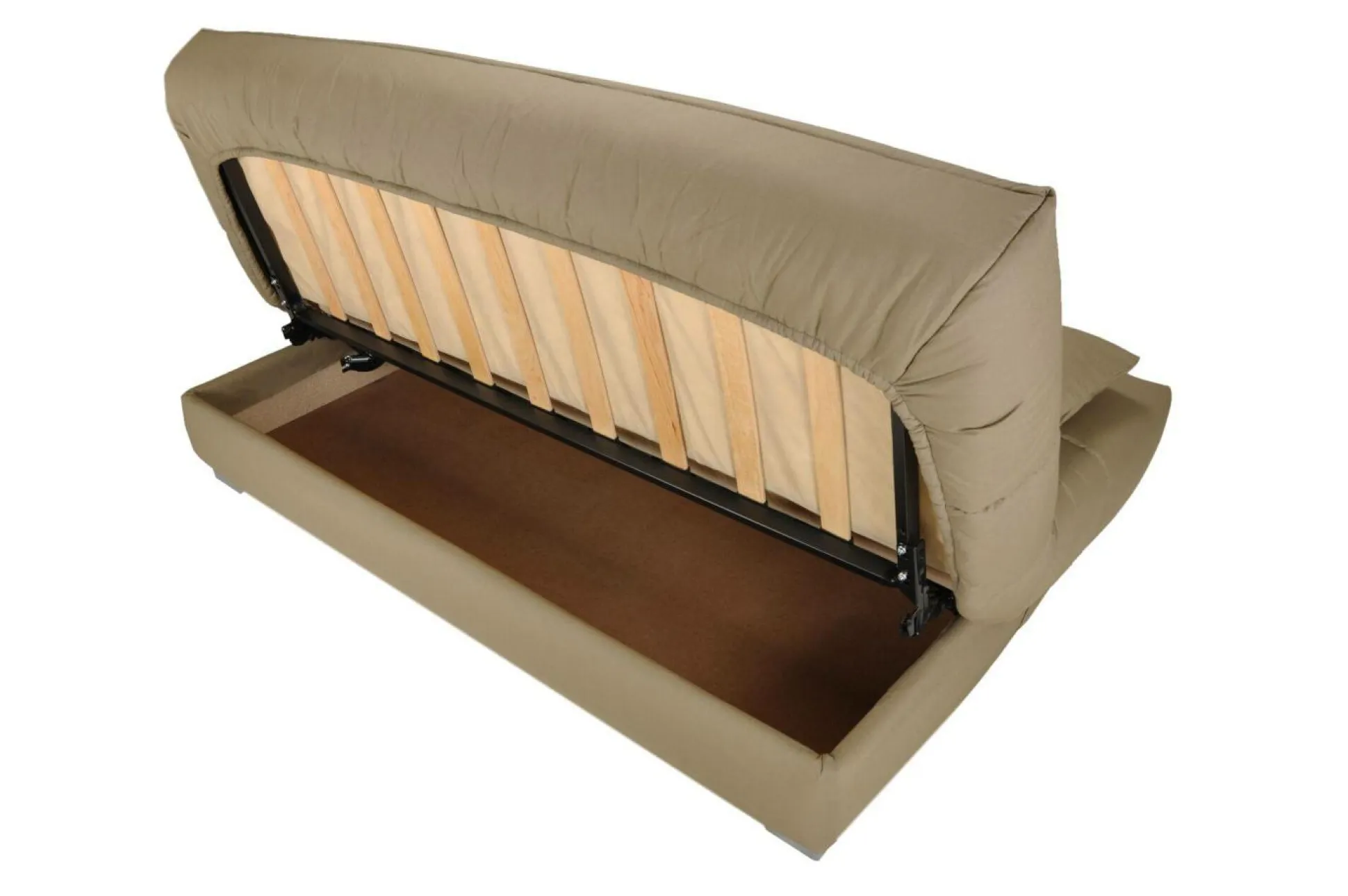 Canapé clic-clac Gabriel, matelas Bultex 14 cm - Noir