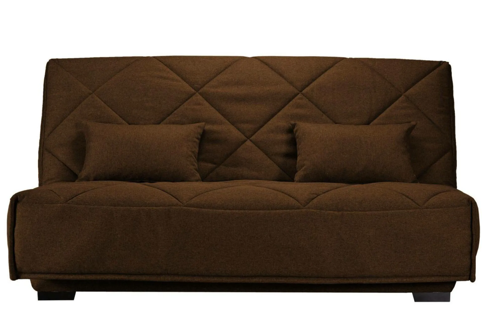 Canapé clic-clac tissu matelas Bultex 15 cm Gina - Ebène