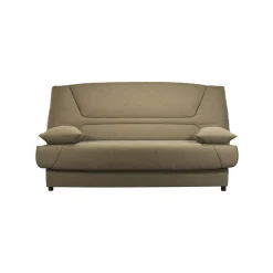 Canapé clic-clac tissu matelas 13 cm Garance - Taupe
