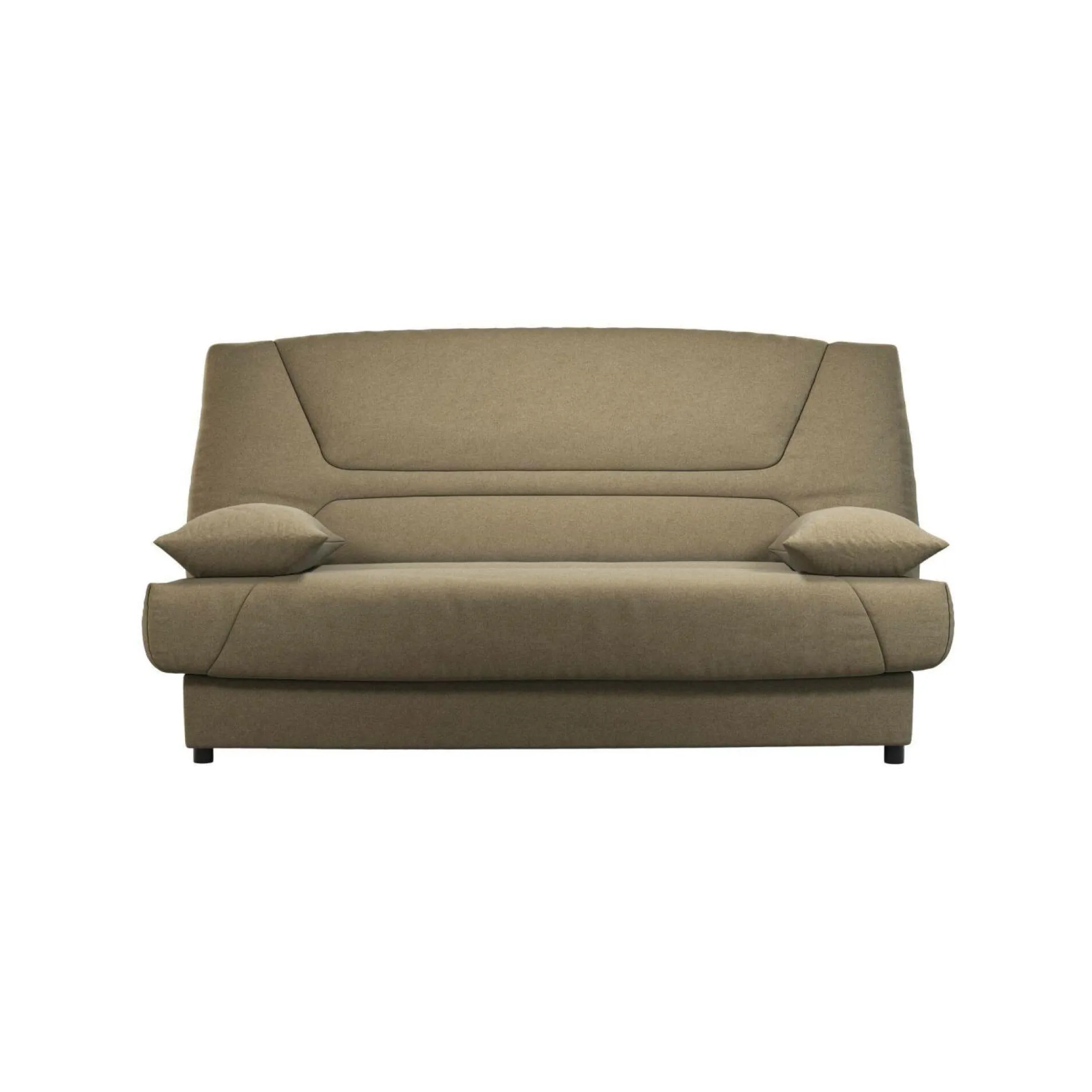 Canapé clic-clac tissu matelas 13 cm Garance - Taupe