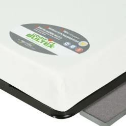 Canapé clic-clac tissu matelas Bultex 14 cm Gizia - Gris Clair - 140 x 190 cm