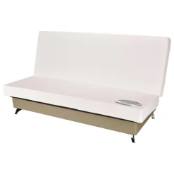 Canapé clic-clac tissu matelas Bultex 14 cm Gipsy - Sable