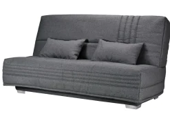 Canapé clic-clac tissu matelas 17 cm Genay - Gris Foncé