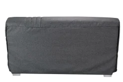 Canapé clic-clac tissu matelas 17 cm Genay - Gris Foncé