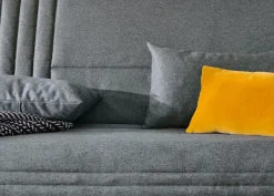 Canapé clic-clac tissu matelas 17 cm Genay - Gris Foncé