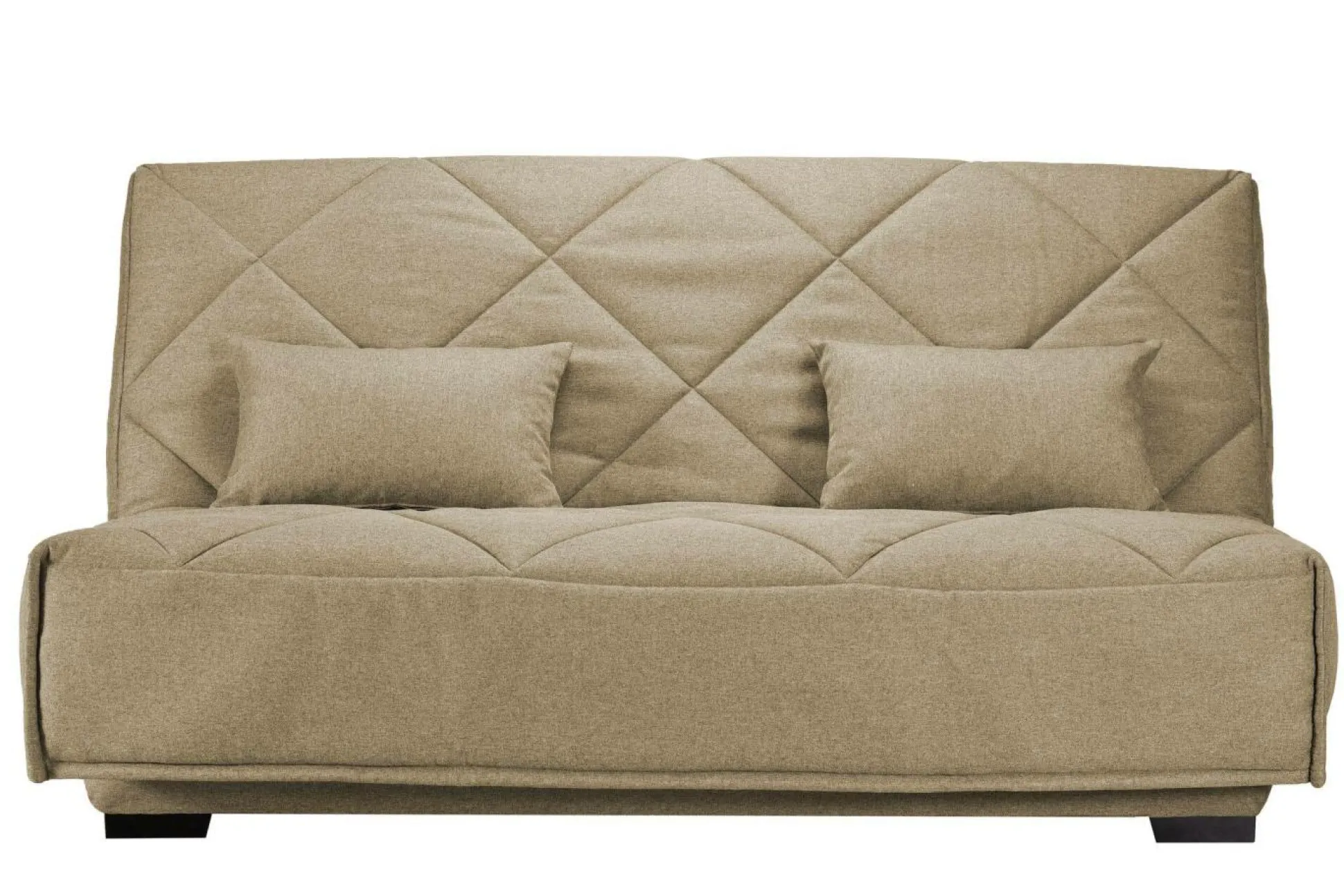 Canapé clic-clac tissu matelas Bultex 15 cm Gina - Sable