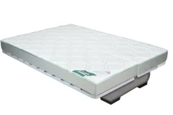 Canapé clic-clac tissu matelas Bultex 15 cm Gina - Sable