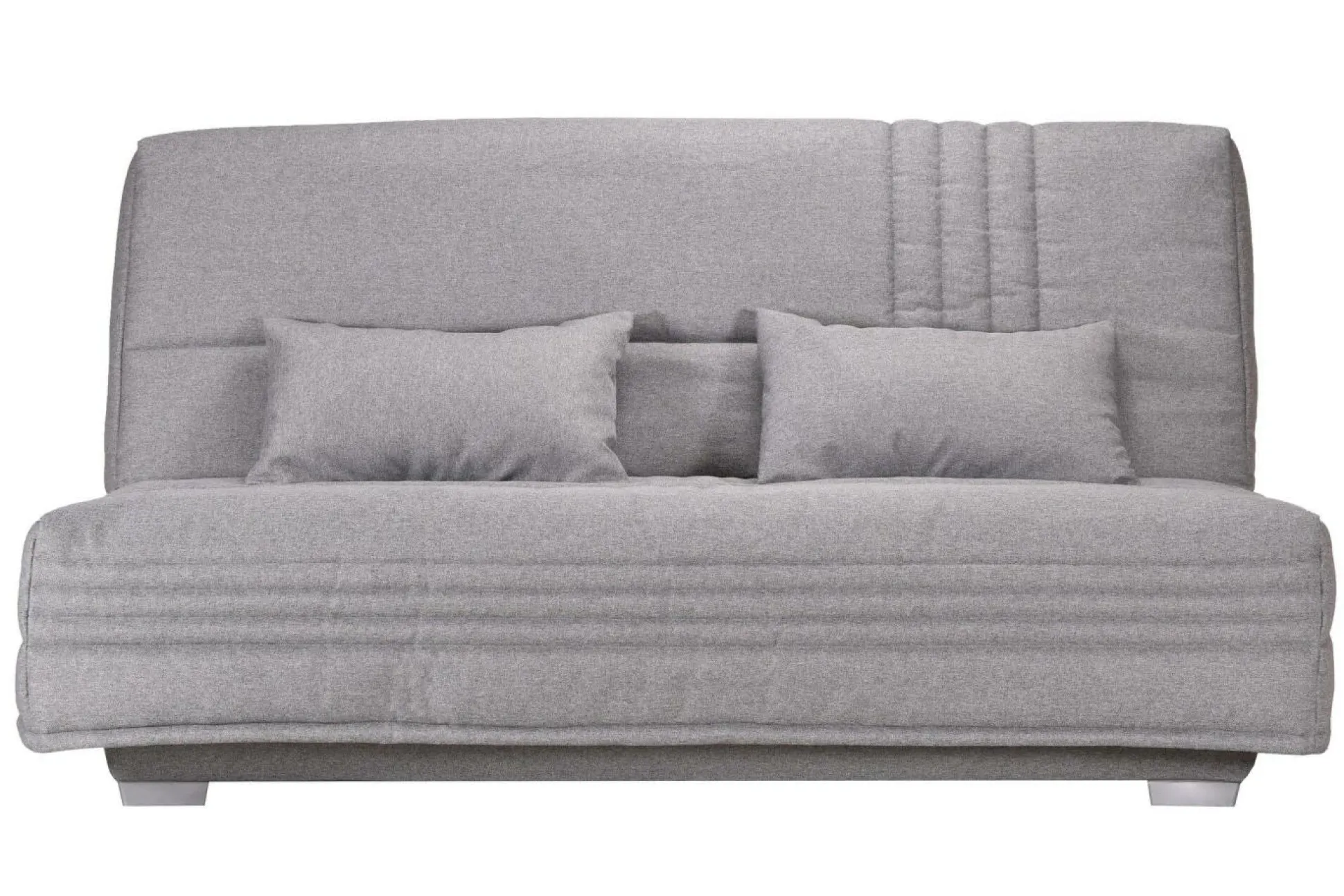 Canapé clic-clac tissu matelas 17 cm Genay - Gris Clair