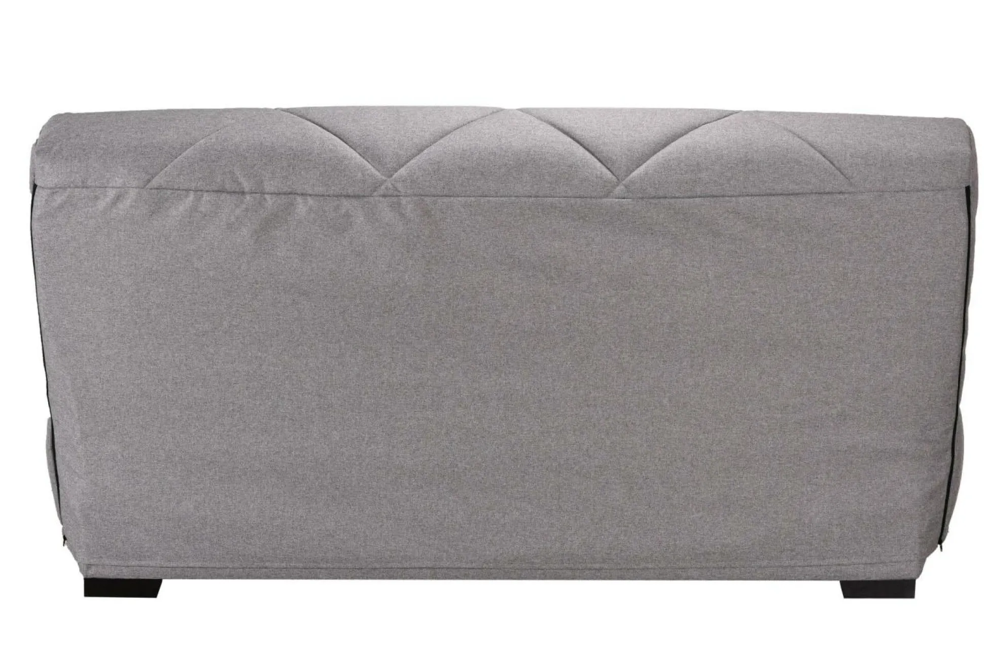 Canapé clic-clac tissu matelas Bultex 15 cm Gina - Gris Clair