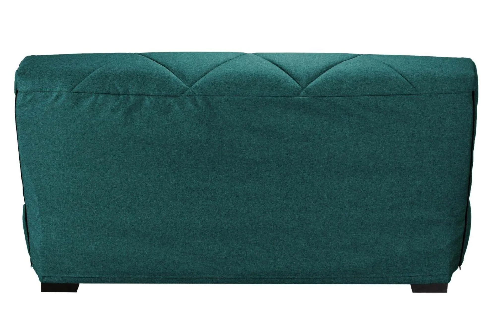 Canapé clic-clac tissu matelas Bultex 15 cm Gina - Bleu Canard