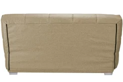 Canapé clic-clac tissu matelas Bultex 14 cm Gizia - Sable - 130 x 190 cm