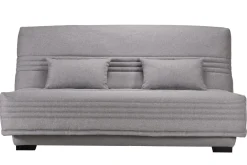 Canapé clic-clac tissu matelas 17 cm Guidel - Gris Clair