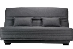 Canapé clic-clac tissu matelas 17 cm Guidel - Gris Foncé