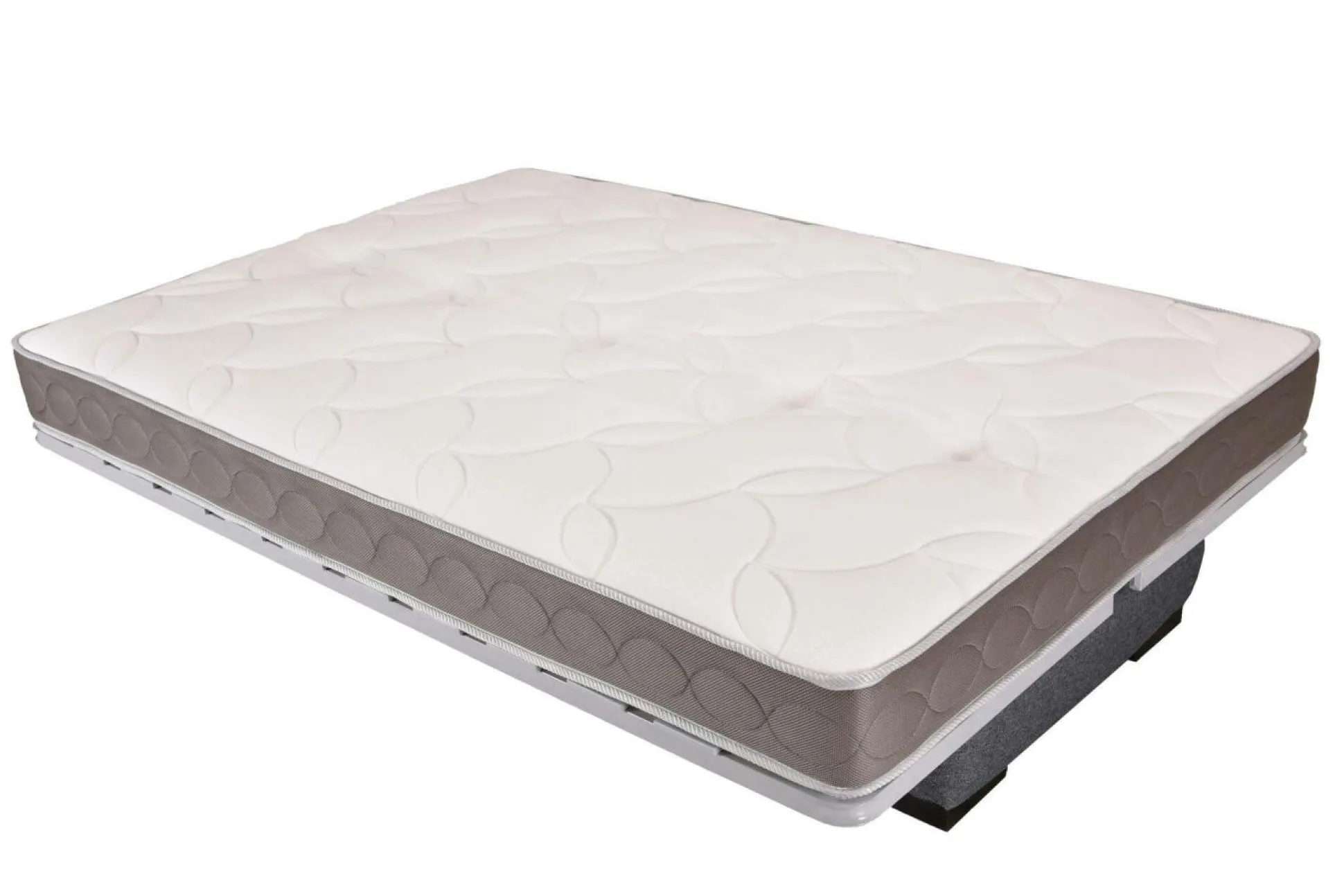 Canapé clic-clac tissu matelas 17 cm Guidel - Gris Foncé