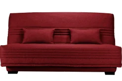 Canapé clic-clac tissu matelas 17 cm Guidel - Griotte