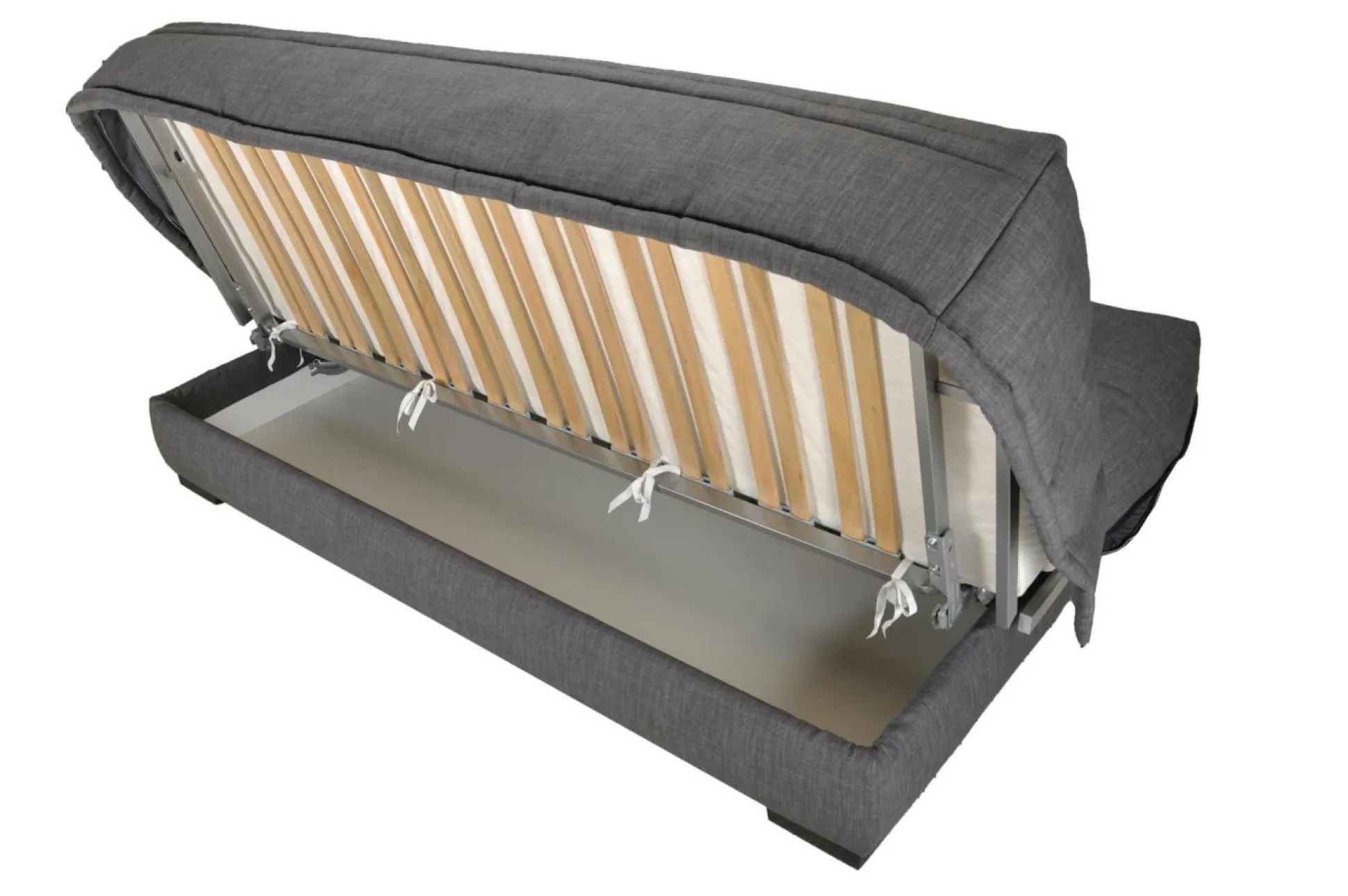 Canapé clic-clac tissu matelas 17 cm Guidel - Griotte