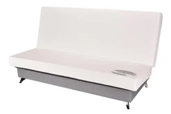 Canapé clic-clac tissu matelas Bultex 14 cm Gipsy - Gris Clair