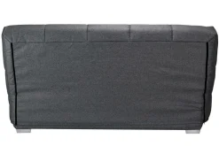 Canapé clic-clac tissu matelas Bultex 14 cm Gizia - Gris Foncé - 140 x 190 cm