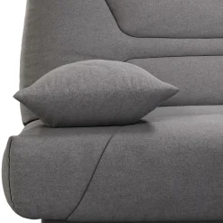 Canapé clic-clac tissu matelas 13 cm Garance - Gris Clair