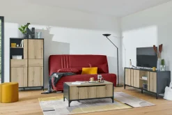 Canapé clic-clac tissu matelas 17 cm Genay - Griotte