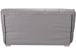 Canapé clic-clac tissu matelas Bultex 14 cm Gizia - Gris Clair - 130 x 190 cm