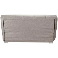 Canapé clic-clac tissu matelas Bultex 14 cm Gizia - Taupe - 140 x 190 cm
