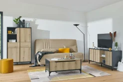 Canapé clic-clac tissu matelas 17 cm Genay - Sable