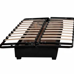 Canapé clic-clac velours matelas 15 cm Oriane - Gris Clair - Matelas mousse HR