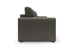 Canapé convertible cuir Aubin - Chocolat - 3 places