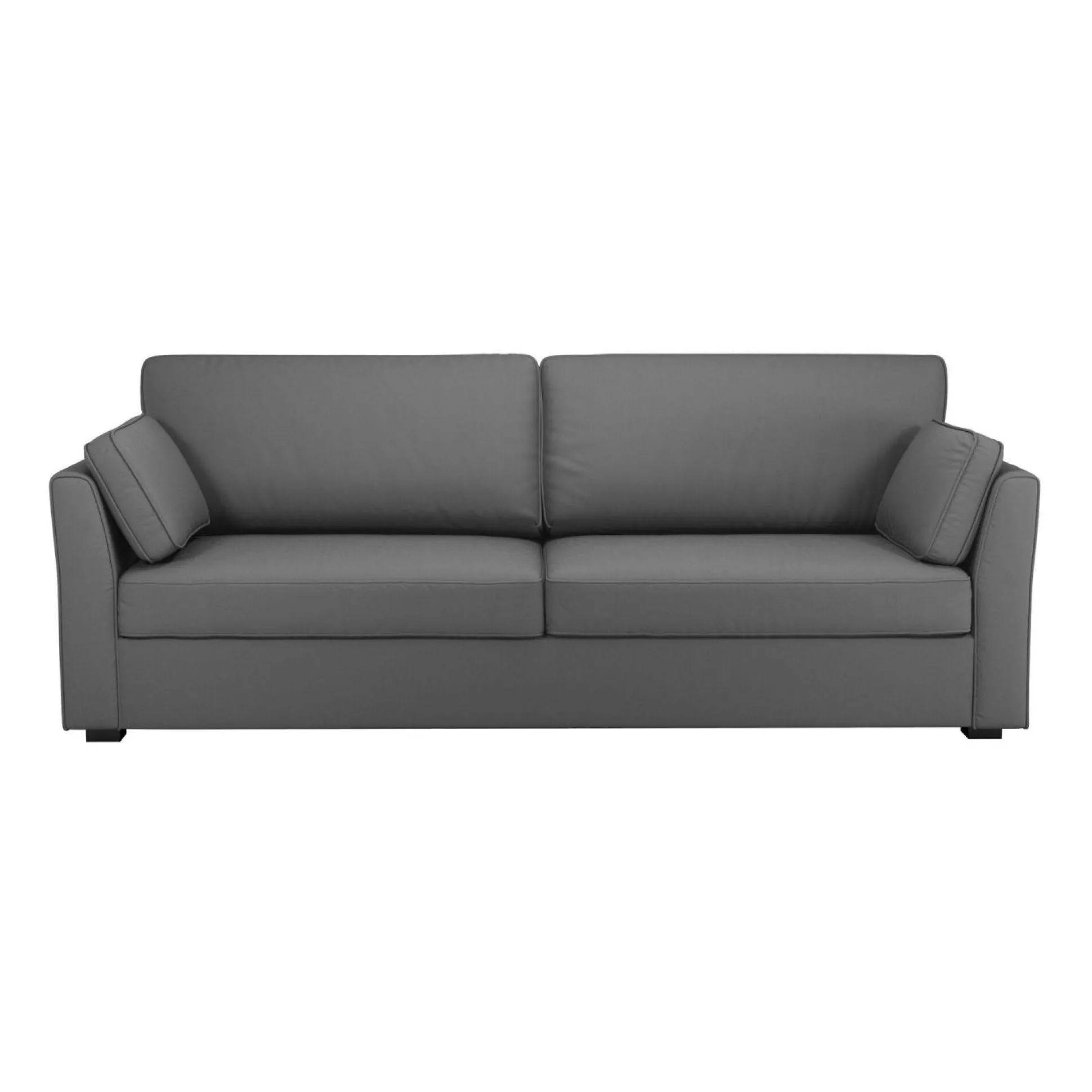 Canapé convertible tissu coton déhoussable Marbella - Gris - 4 places