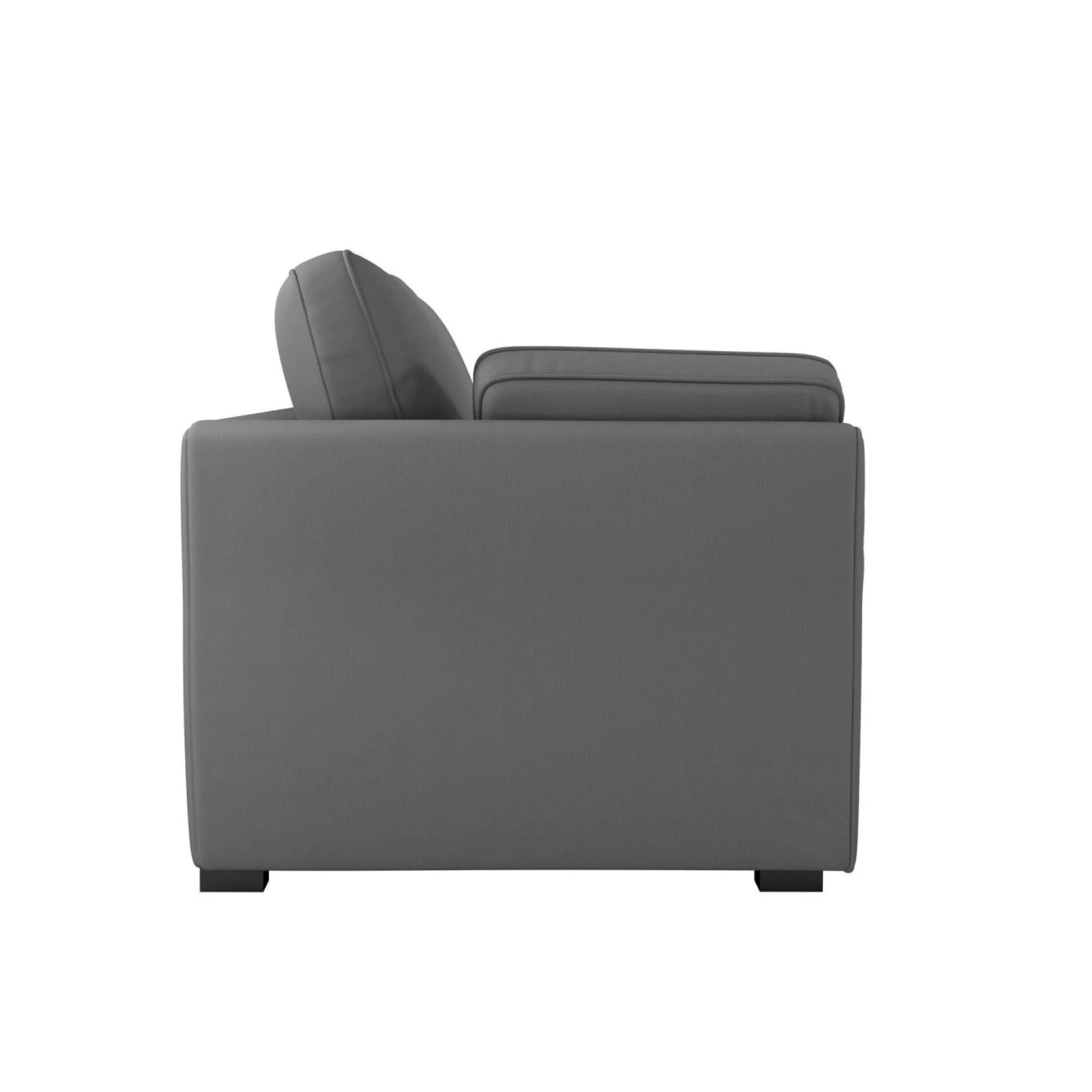 Canapé convertible tissu coton déhoussable Marbella - Gris - 4 places