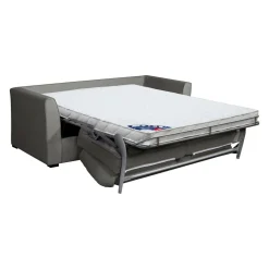 Canapé convertible tissu coton déhoussable Marbella - Gris - 4 places