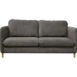 Canapé convertible tissu chenillé Portimo - Gris Foncé