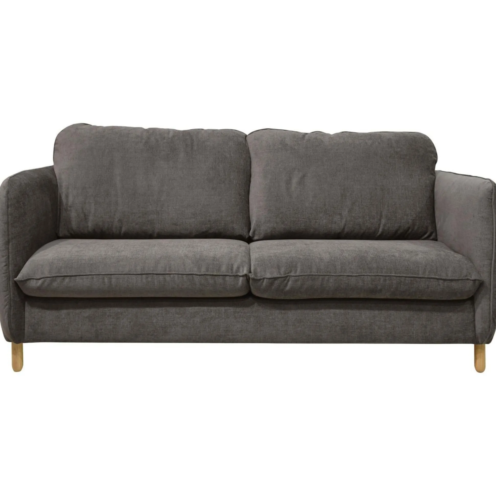 Canapé convertible tissu chenillé Portimo - Gris Foncé