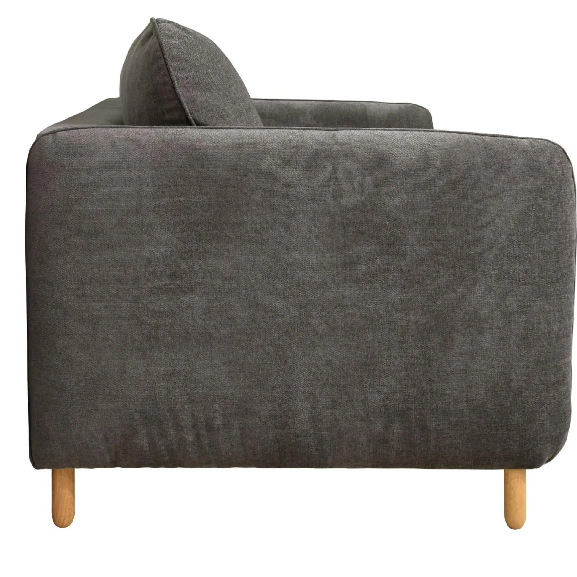 Canapé convertible tissu chenillé Portimo - Gris Foncé