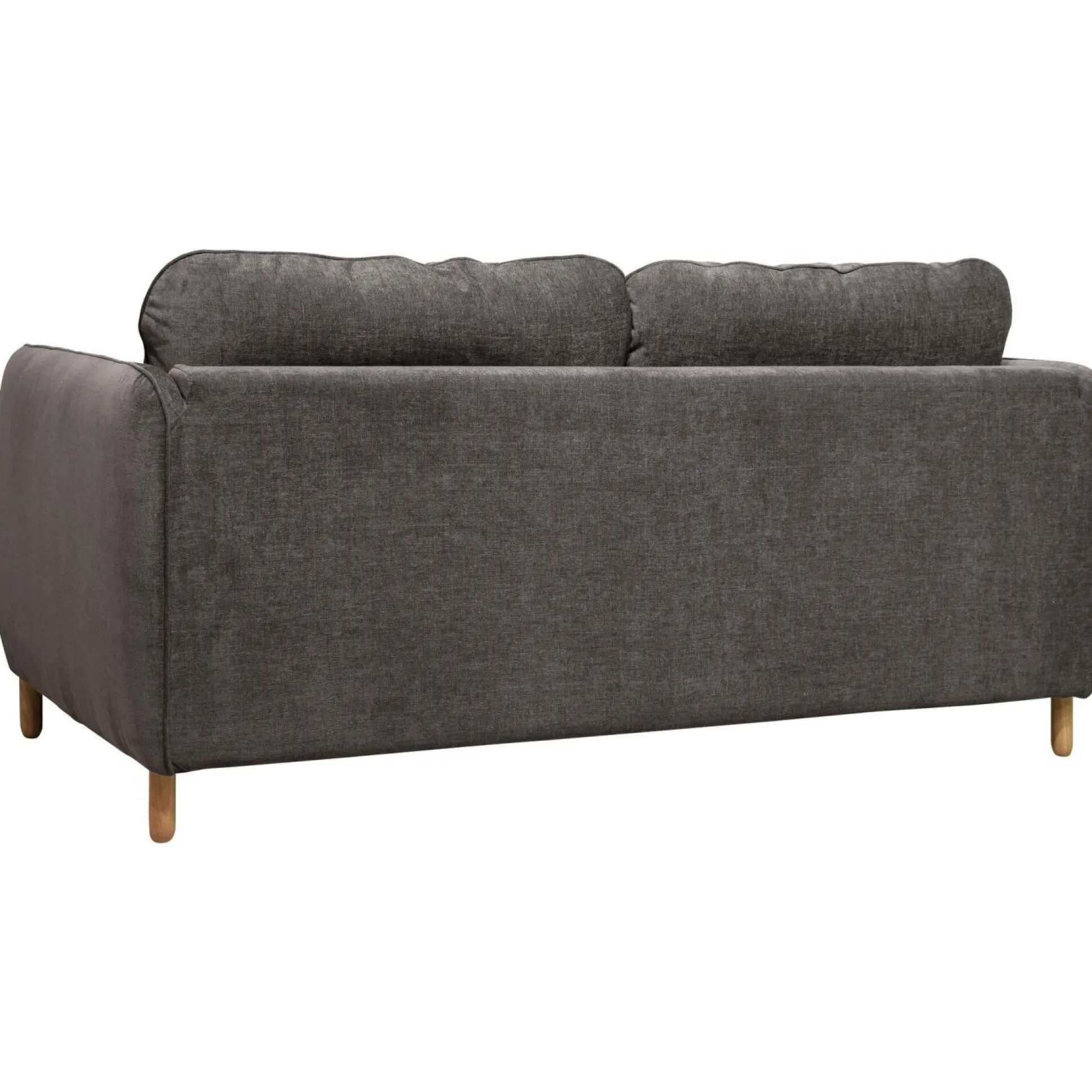 Canapé convertible tissu chenillé Portimo - Gris Foncé