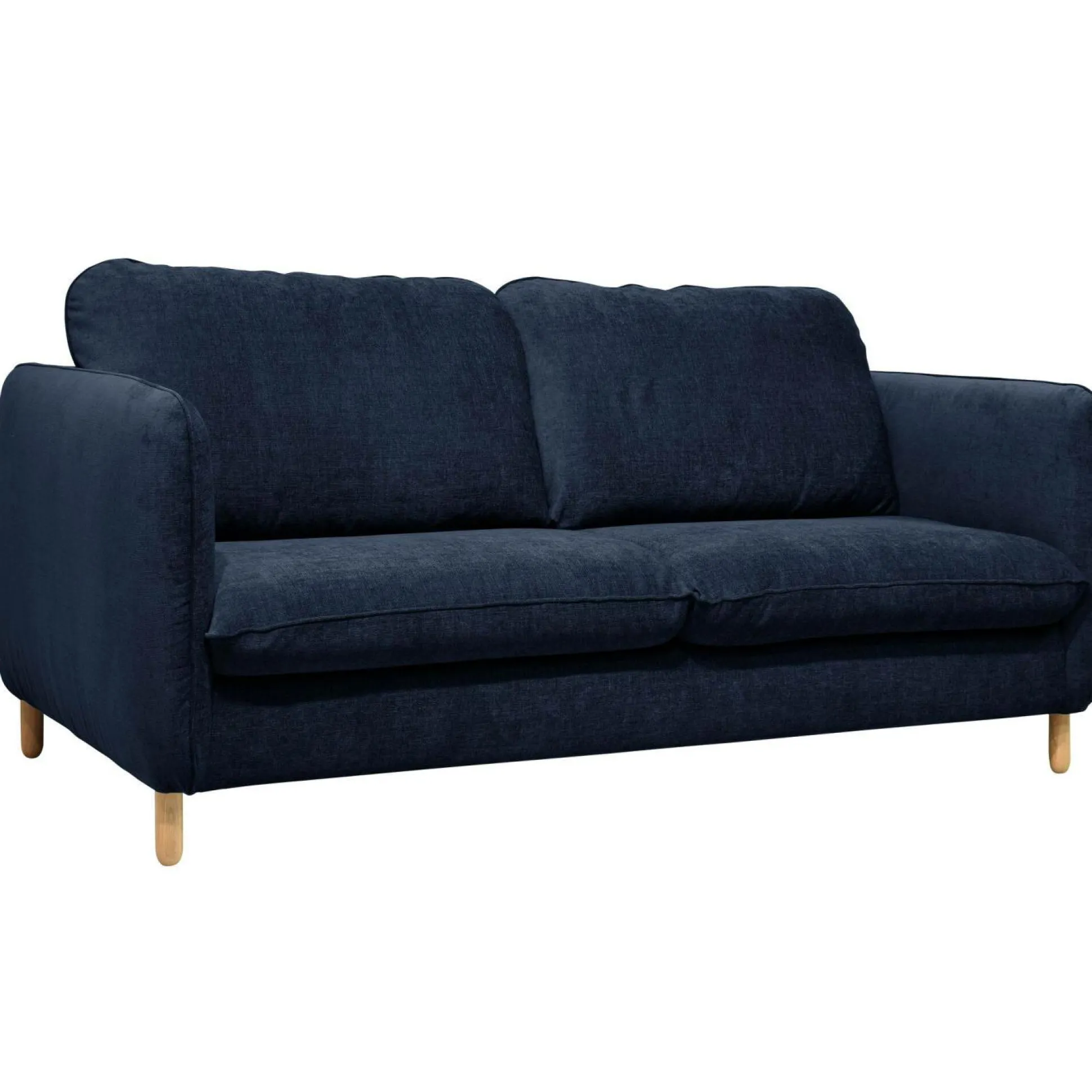 Canapé convertible tissu chenillé Portimo - Marine